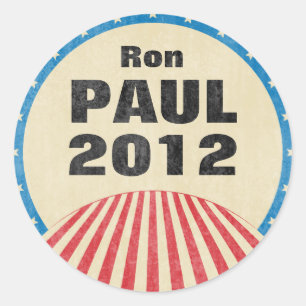Ron Paul 2012 runde Aufkleber