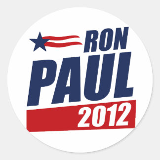 RON PAUL 2012 RUNDER AUFKLEBER