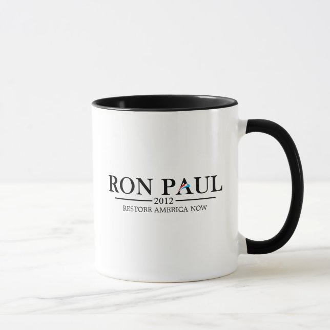 Ron Paul 2012 (Schwarzes) Tasse (Rechts)