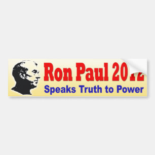 Ron Paul 2012 spricht Wahrheit mit Power Autoaufkleber