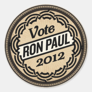 Ron Paul 2012 Sticker-Set Runder Aufkleber