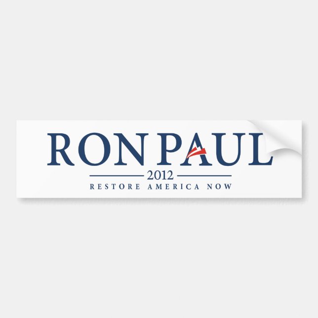 ron paul 2012 usa Präsident Wahllogo Autoaufkleber (Vorne)