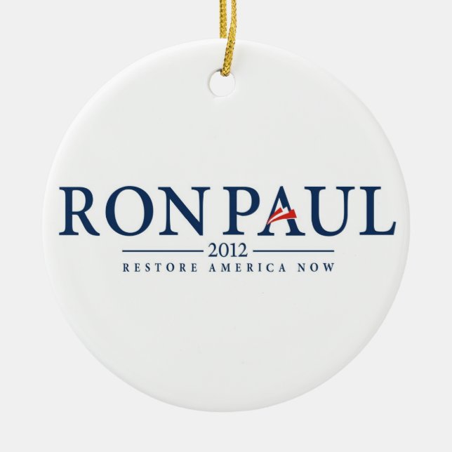 ron paul 2012 usa Präsident Wahllogo Politik Keramikornament (Vorne)