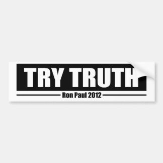 Ron Paul 2012: Versuch-Wahrheit Autoaufkleber