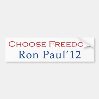 Ron Paul 2012 wählen Freiheits-Autoaufkleber Autoaufkleber