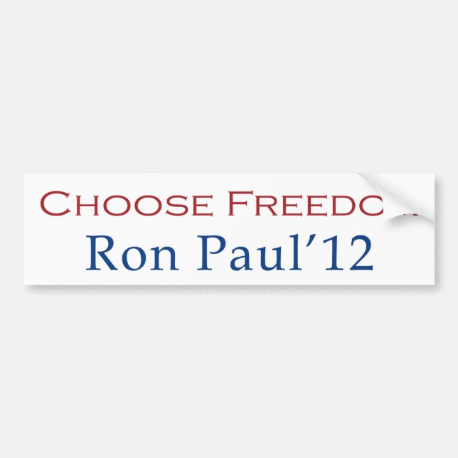 Ron Paul 2012 wählen Freiheits-Autoaufkleber Autoaufkleber (Vorne)