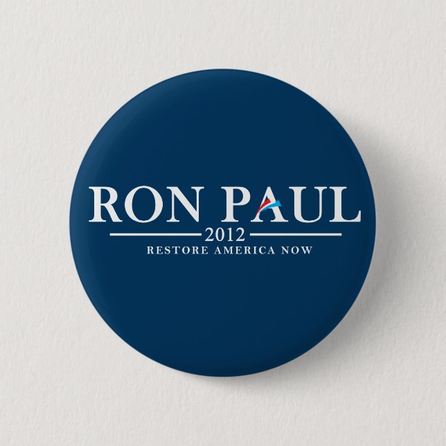 Ron Paul 2012 - Wiederherstellung Amerika jetzt Button (Vorderseite)