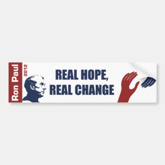Ron Paul 2012: Wirkliche Hoffnung, wirkliche Autoaufkleber