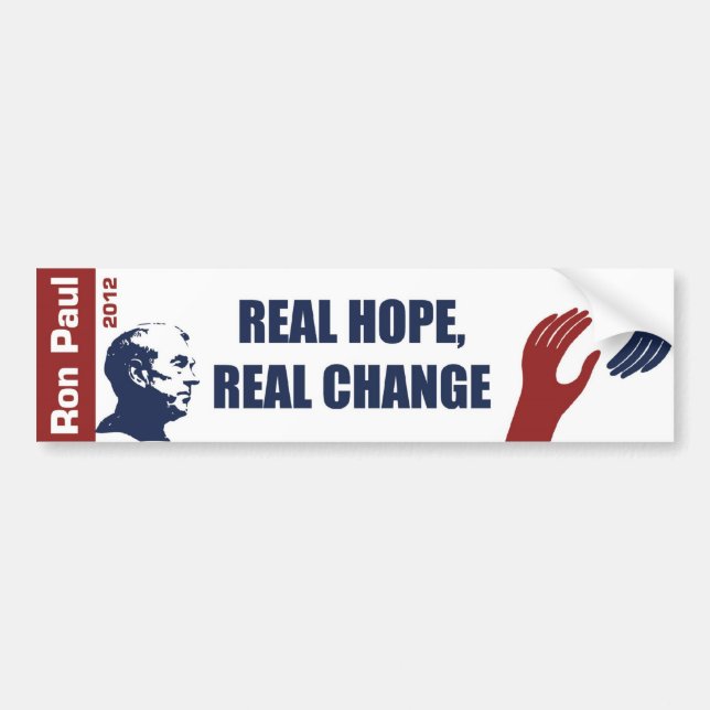 Ron Paul 2012: Wirkliche Hoffnung, wirkliche Autoaufkleber (Vorne)