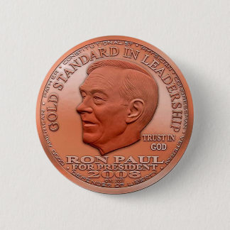 Ron Paul "Banned" Kupfer Liberty Dollar...Button! Button