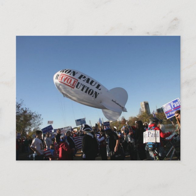Ron Paul blimp Postkarte (Vorderseite)