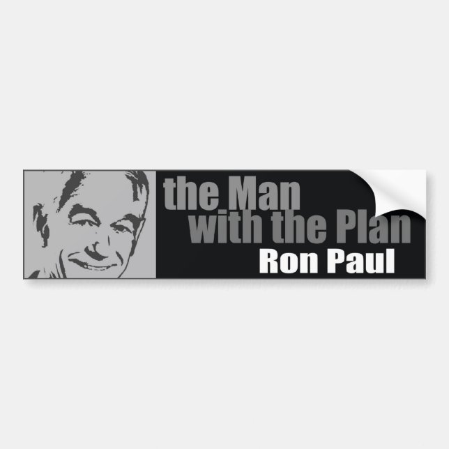 Ron Paul: Der Mann mit dem Plan Autoaufkleber (Vorne)