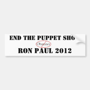 Ron Paul-ENDE 'die MARIONETTE SHOW Autoaufkleber