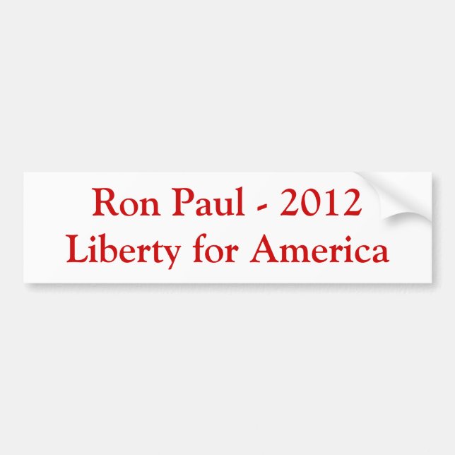 Ron Paul - Freiheit 2012 für Amerika Autoaufkleber (Vorne)