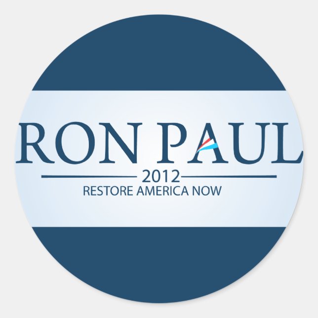 Ron Paul für den Präsidenten Runder Aufkleber (Vorderseite)