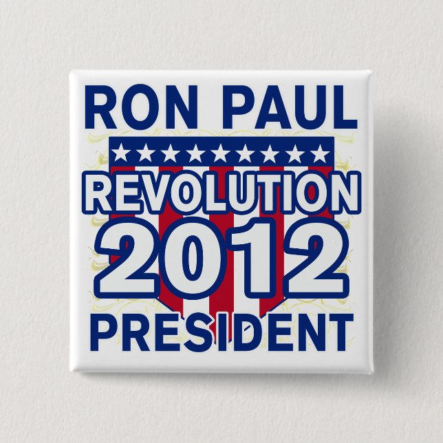 Ron Paul für Präsidenten 2012 T-Shirts Button (Vorderseite)