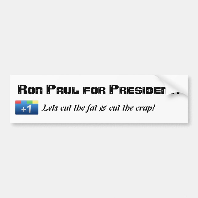 Ron Paul für Präsidenten Autoaufkleber (Vorne)