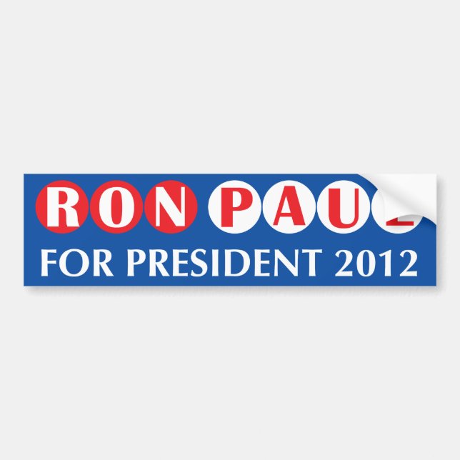 Ron Paul für Präsidenten Autoaufkleber 2012 (Vorne)