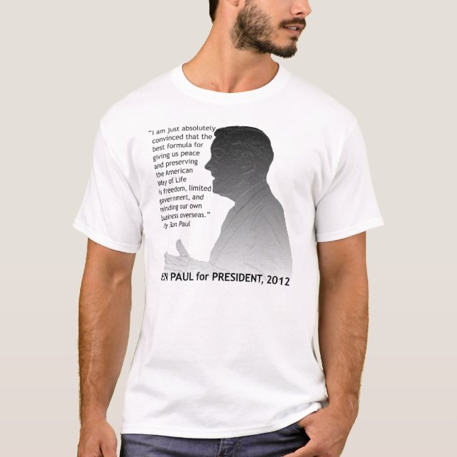 Ron Paul für Präsidenten T-Shirt (Vorderseite)