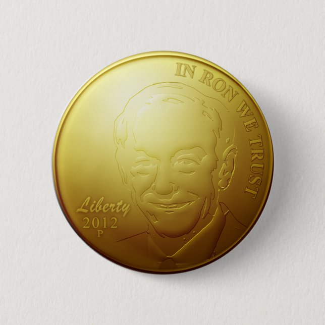Ron Paul Gold Coin Button (Vorderseite)