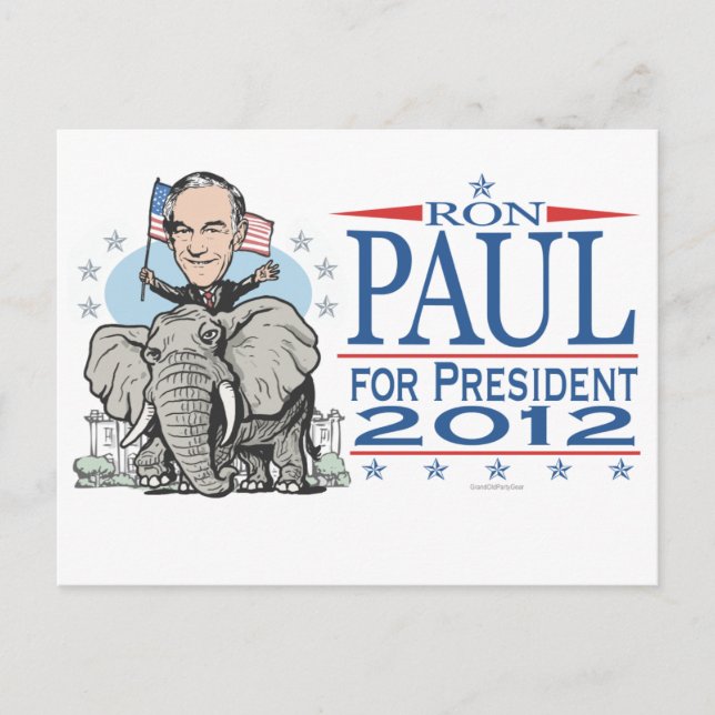 Ron Paul GOP Mascot 2012 Postkarte (Vorderseite)