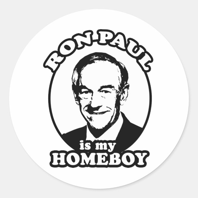 Ron Paul ist meine Heimfrau Runder Aufkleber (Vorderseite)