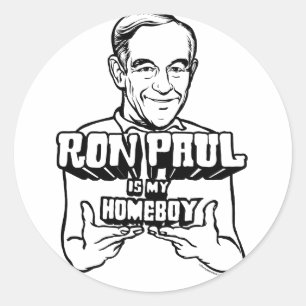 Ron Paul ist meine Homeboy-Aufkleber Runder Aufkleber