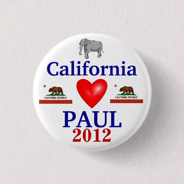 Ron Paul Kalifornien 2012 Button (Vorderseite)