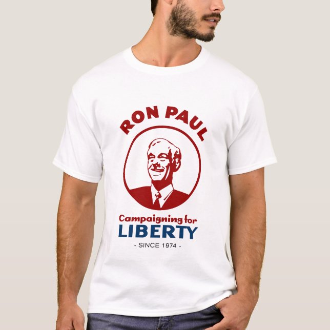 Ron Paul - kämpfend für Freiheit seit 1974 T-Shirt (Vorderseite)