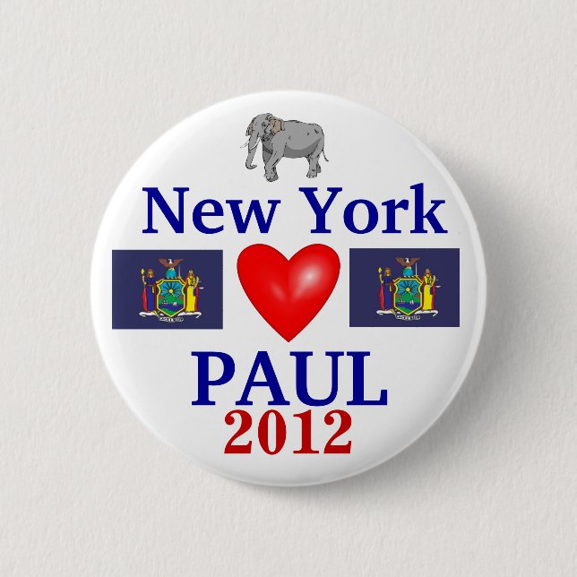 Ron Paul New York 2012 Button (Vorderseite)