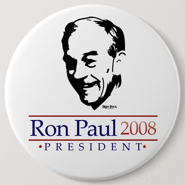 Ron Paul-Porträt-gigantischer Knopf Button (Vorderseite)
