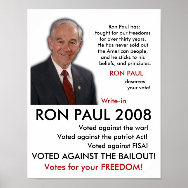 RON PAUL POSTER! POSTER (Vorne)