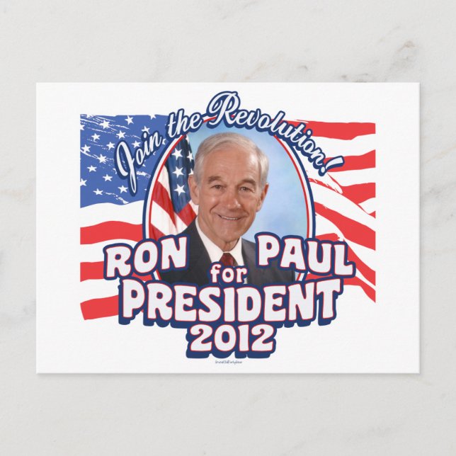 Ron Paul-Präsident 2012 Postkarte (Vorderseite)