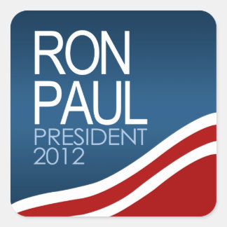 Ron Paul President 2012 Quadratischer Aufkleber