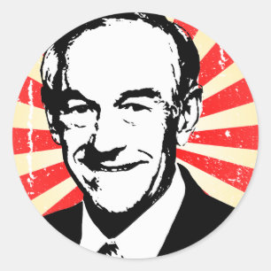 Ron Paul Propaganda Runder Aufkleber