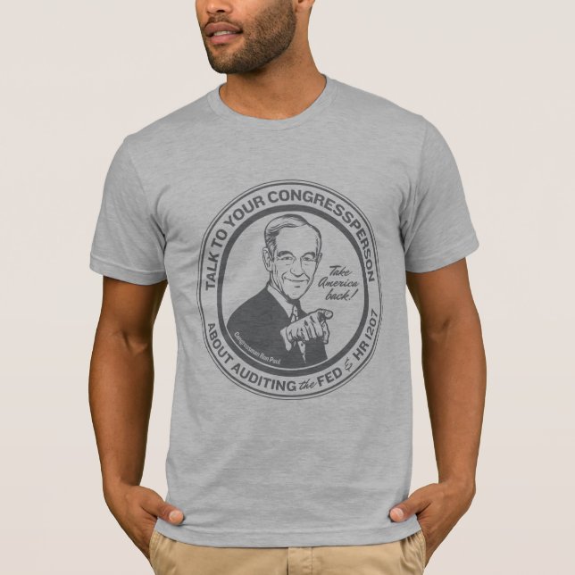 Ron Paul Rechnungsprüfung der bundesstaatliche T-Shirt (Vorderseite)