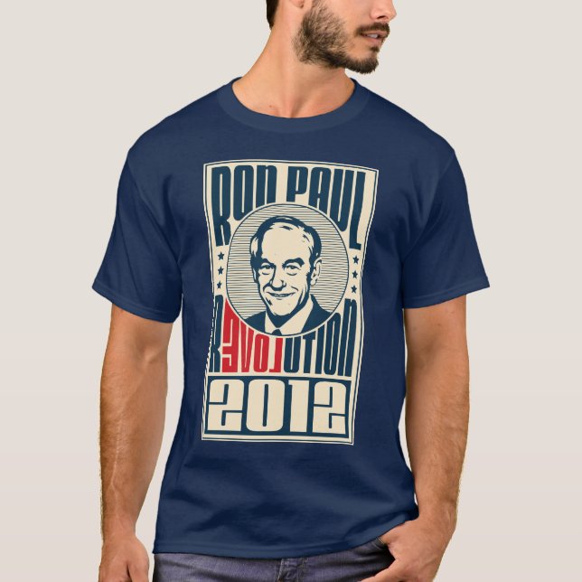 Ron Paul Revolution 2012 - dunkler T - Shirt (Vorderseite)