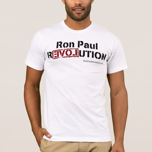 Ron Paul Revolution angepasste T T-Shirt (Vorderseite)