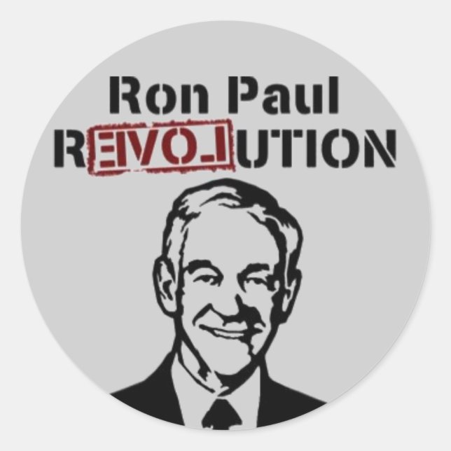 Ron Paul Revolution Aufkleber (Vorderseite)