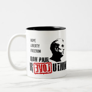 Ron Paul Revolution - Hoffnung für Amerika-Tasse Zweifarbige Tasse