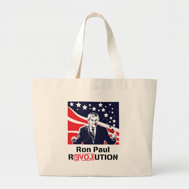 Ron Paul-Revolution Jumbo Stoffbeutel (Vorne)