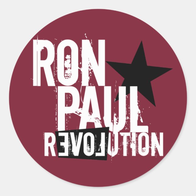 Ron Paul Revolution Runder Aufkleber (Vorderseite)
