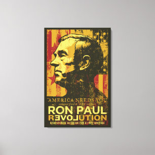 Ron Paul Revolution wrapped Canvas Leinwanddruck