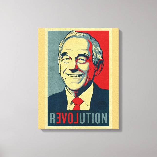 Ron Paul Revolution wrapped Canvas Leinwanddruck (Vorderseite)