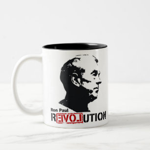 Ron Paul Revolutions-Kaffee/Tee-Schale/Tasse Zweifarbige Tasse