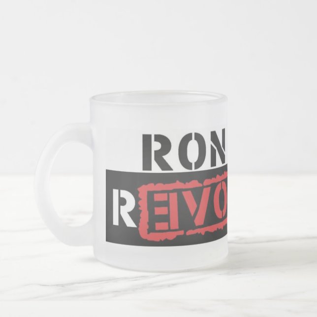 Ron Paul Revolutions-Kaffee/Tee-Tasse Mattglastasse (Links)