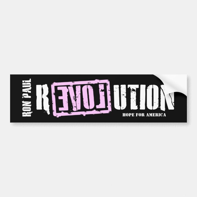 Ron Paul Revolutions-(rosa) Autoaufkleber (Vorne)