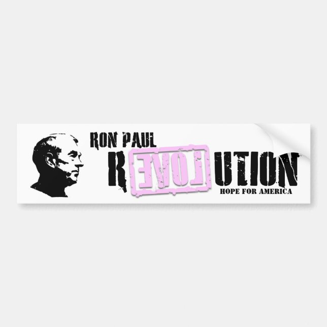 Ron Paul Revolutions-(rosa) Autoaufkleber (Vorne)