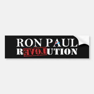 Ron Paul Revolutions-Schwarz-Autoaufkleber Autoaufkleber