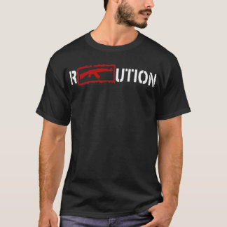 Ron Paul-Revolutionslogo mit einem AK47 im Weiß T-Shirt